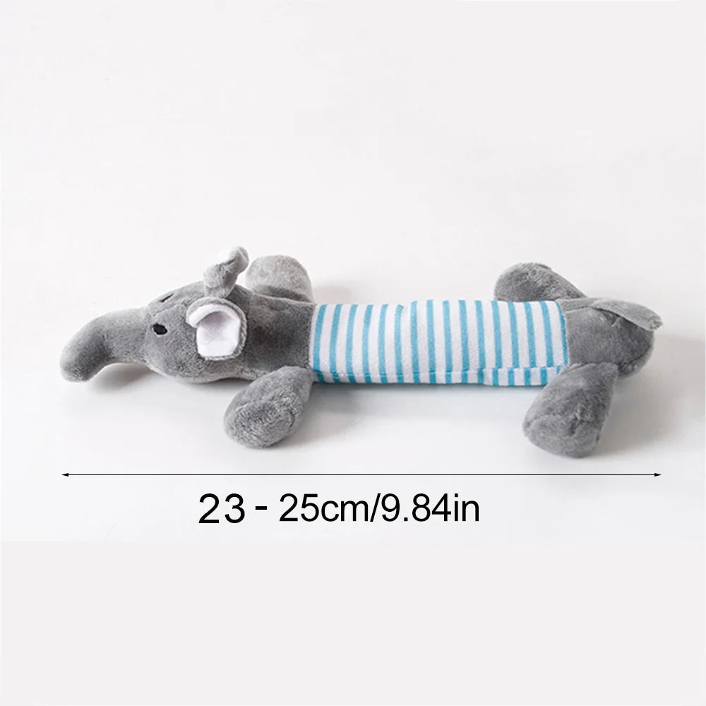 Plush Duck Squeaky Dog Toy with Chew Rope – Bite-Resistant Dental Cleaning Pet Toy