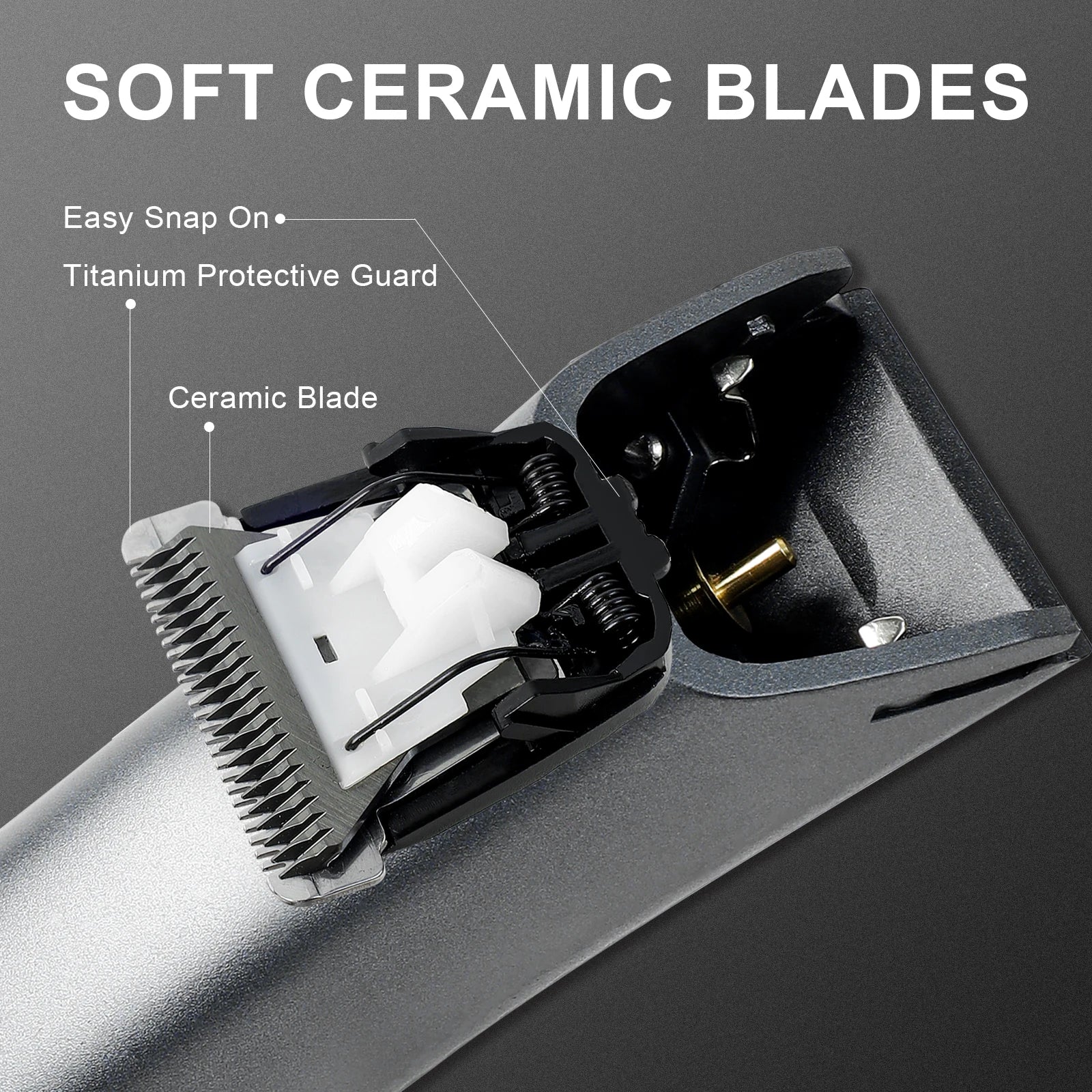 Waterproof Electric Body & Groin Hair Trimmer for Men, Replaceable Ceramic Blade, USB Rechargeable