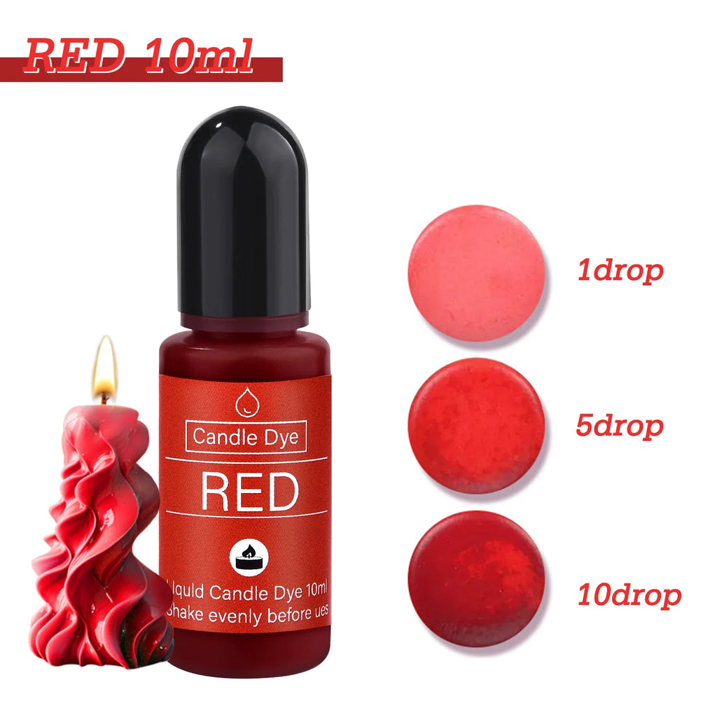 Liquid Candle Dye Pigment 10ml (0.34 fl oz) - Aromatherapy & DIY Candle Colorant