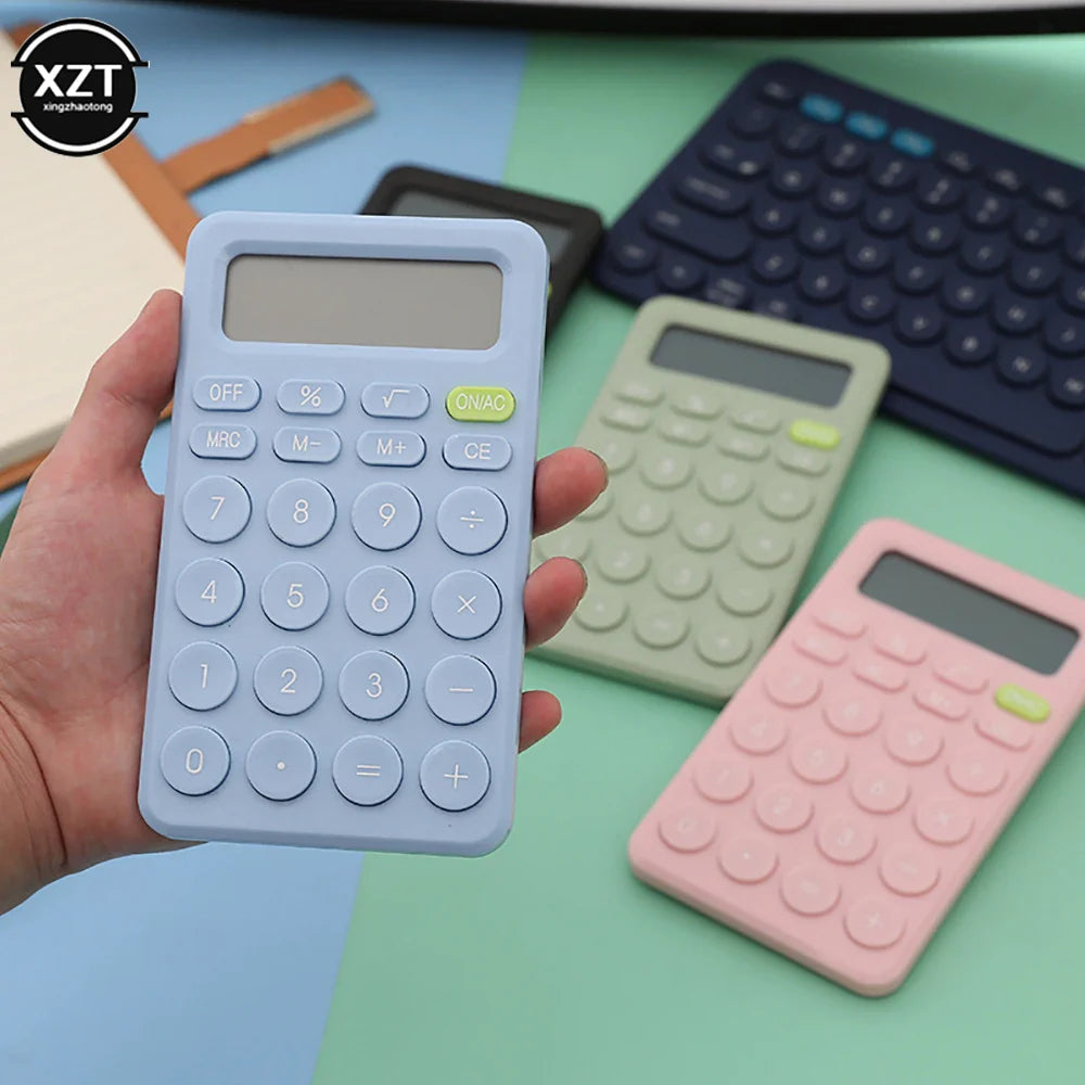 8-Digit Mini Desk Calculator with Large Buttons — Portable Battery-Powered Calculator for Students & Small Business