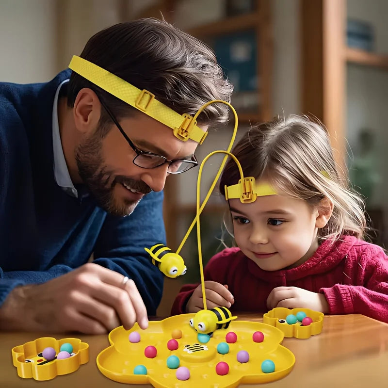 Bumblebee Multifunctional Kids Board Game - Magnetic Fishing Puzzle, Interactive Educational Family Toy, Christmas Gift (Ages 7-12)