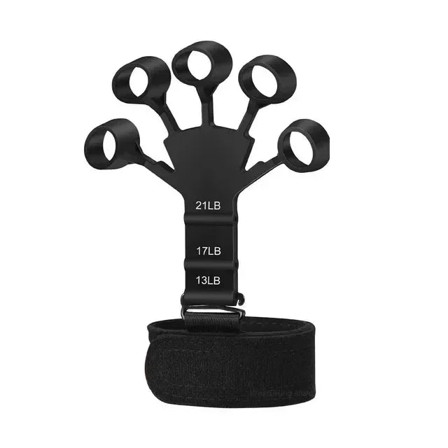 Finger Exerciser Hand Grip Strengthener - Portable Finger Trainer for Rock Climbing, Musicians and Hand Therapy