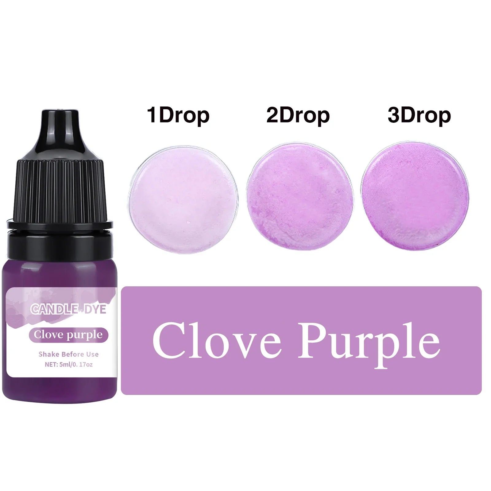 5 ml (0.17 fl oz) Liquid Candle Wax Colorant – Non-Toxic High-Concentration Pigment for Soy Candles & Soap DIY