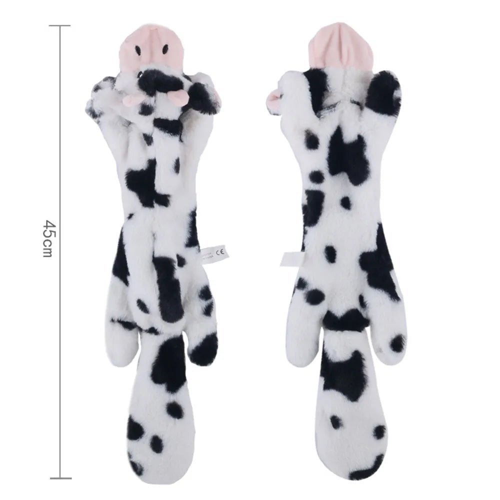 No-Stuffing Squeaky Dog Toy - Durable Simulated Animal Plush with Crinkle and Chew-Resistant Design