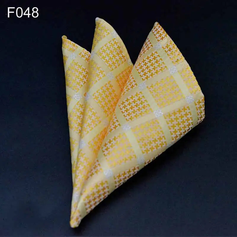 Men's Pocket Square 41 Colors - Plaid Dot Paisley Polyester Handkerchief 25 x 25 cm (9.8 x 9.8 in)