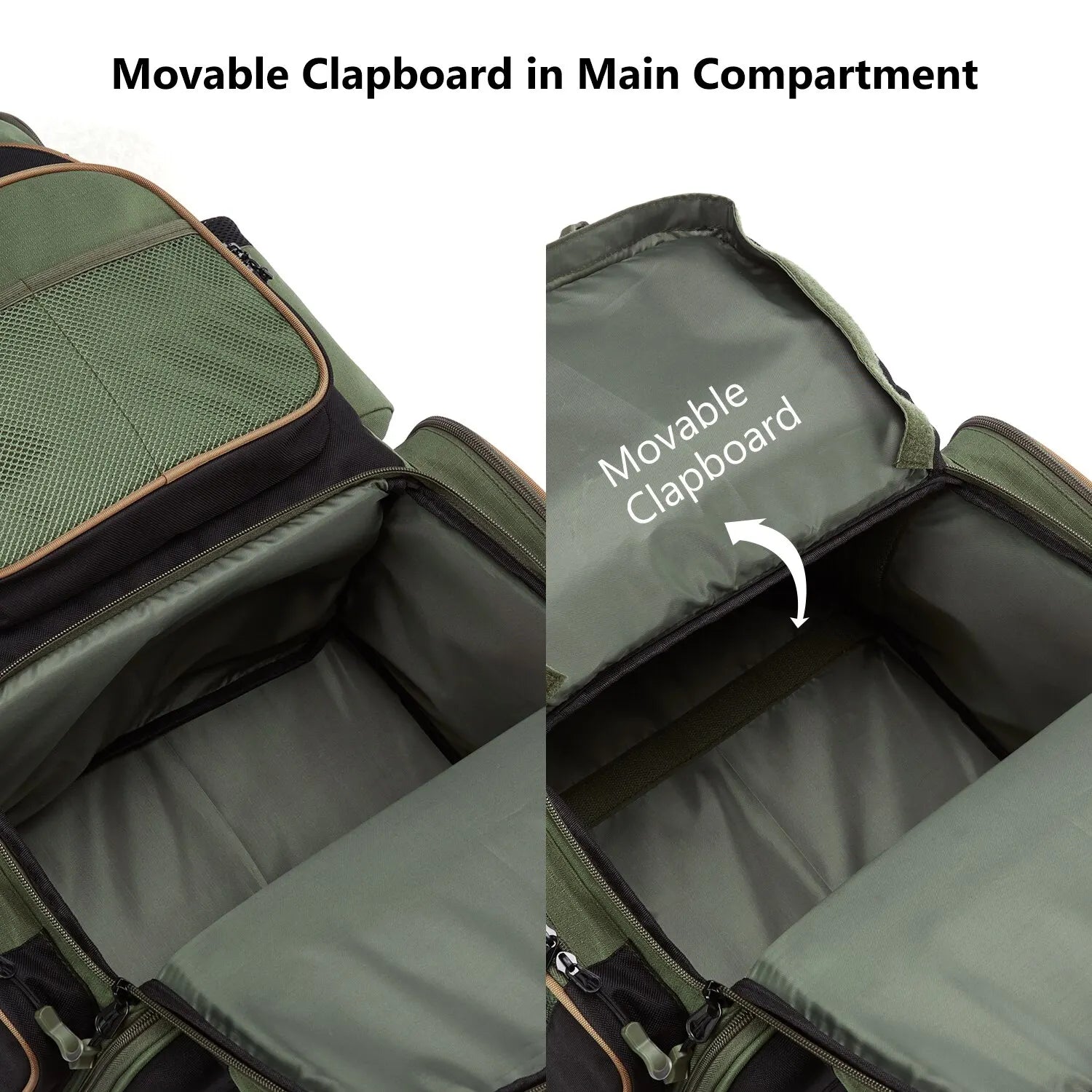 Lightweight Tactical Fishing Tackle Backpack with Soft Tackle Box and Rain Cover