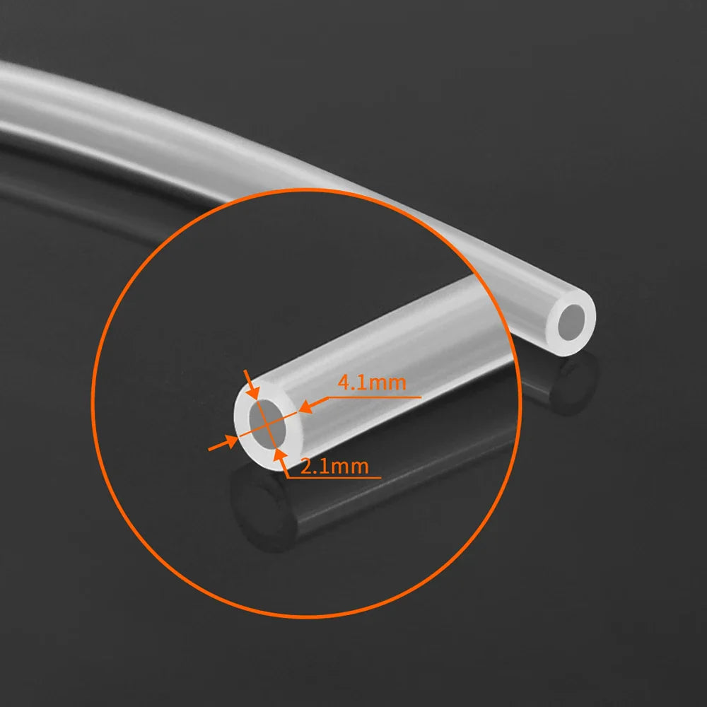 PTFE Bowden Tube for 3D Printers — 2mm ID x 4mm OD for 1.75mm Filament, 1/2/4 Meter Options (J-head & MK8 Compatible)