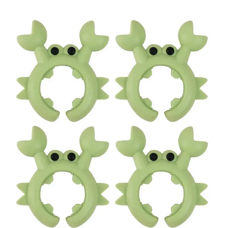 Silicone Crab Spatula Holder Pot Clip — Heat-Resistant Spoon Rest & Overflow Guard (1/2/4/6-Pack)