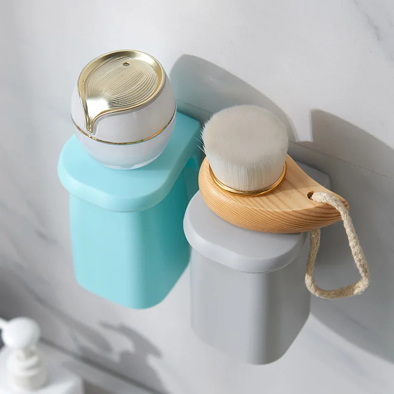 Magnetic Wall-Mounted Toothbrush Cup Holder Minimalist Japanese Style ABS Bathroom Storage 1-4 Pack