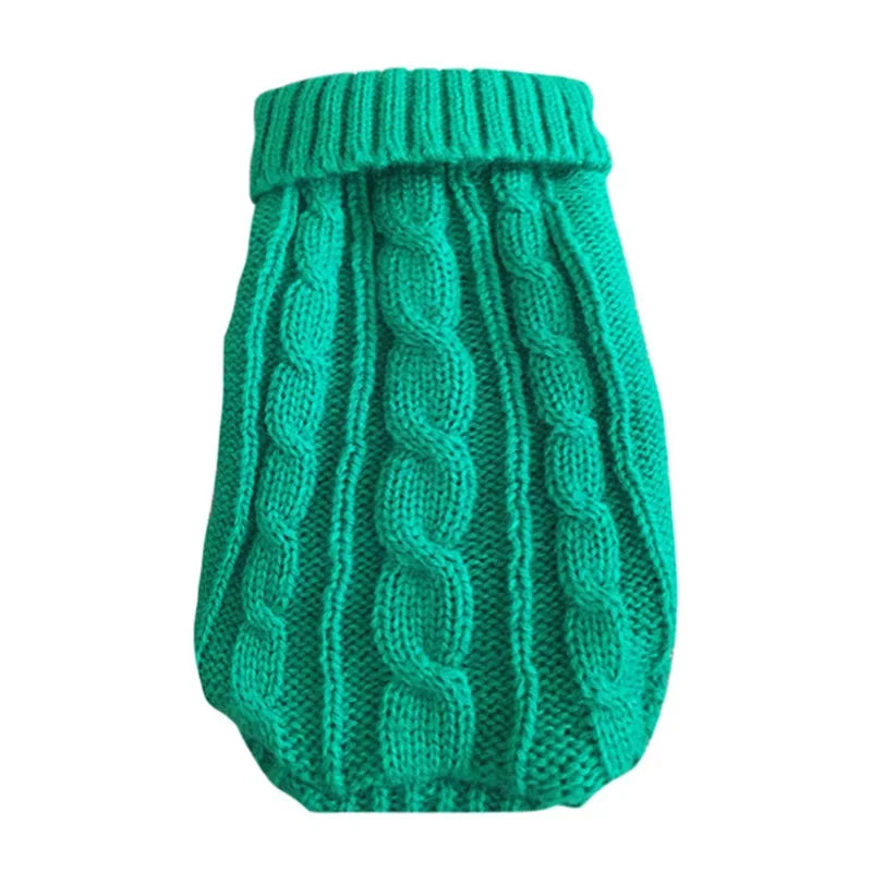 Knitted Winter Dog Sweater for Small & Medium Dogs, Chihuahua & Yorkie Puppy Pullover