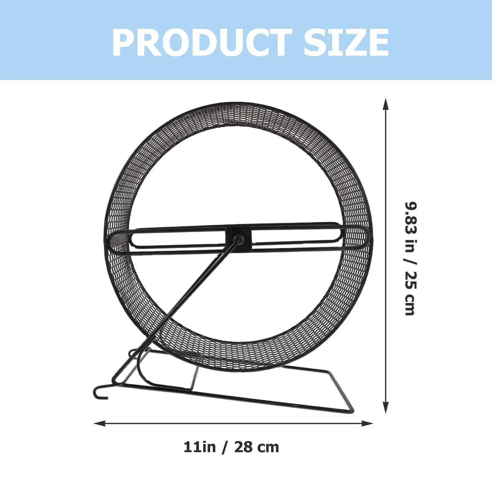 Silent Iron Exercise Wheel for Hamsters Quiet Small Pet Running Wheel with Stand