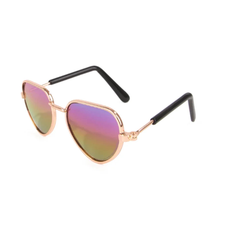 Non-Slip Pet Sunglasses for Cats and Small Dogs, Cute Cat Glasses Cosplay Photo Props