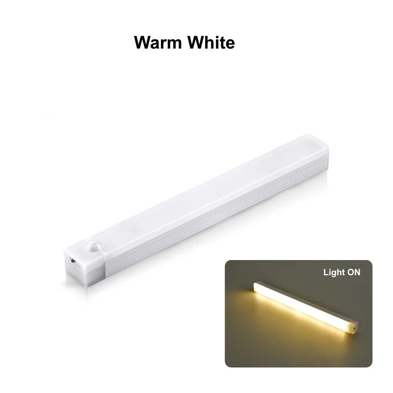 USB Rechargeable Motion Sensor LED Bar Light – Cordless Magnetic Night Light for Kitchen Cabinet & Closet (10/20/30/50 cm | 3.9/7.9/11.8/19.7 in)