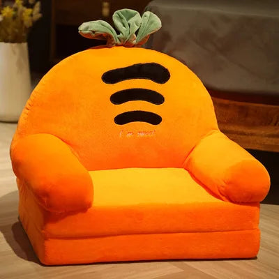 Foldable Kids Cartoon Sofa Bed — Plush Toddler & Baby Seat, Princess Nap Cushion