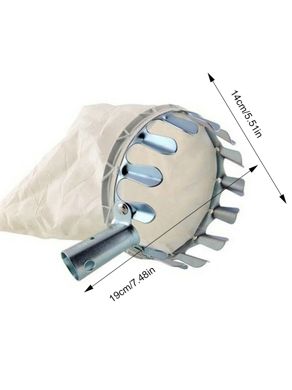 Fruit Picker Basket with Foam Cushion – Pole Attachment Harvesting Tool for Apples & Peaches
