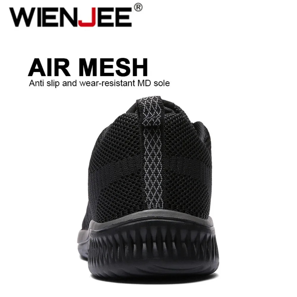 Men's Knit Running & Walking Sneakers – Breathable Athletic Casual Shoes, Large Sizes EU 36–48
