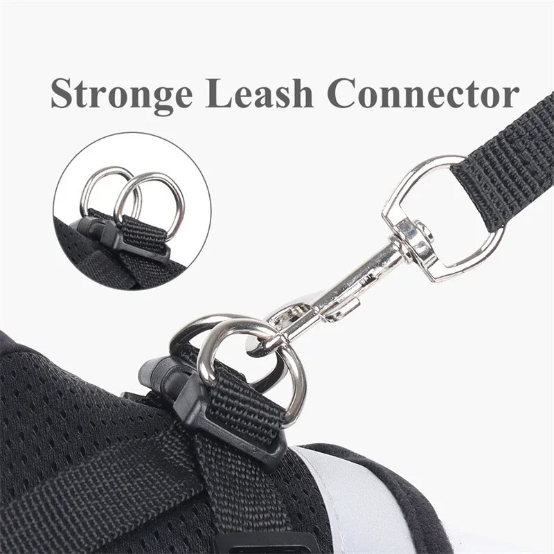 Adjustable Pet Harness & Leash Set – Vest Walking Lead for Dogs & Cats (Puppy & Kitten)