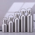 Stainless Steel Water Bottle Single Wall Wide Mouth 500/750/1000ml (16.9/25.4/33.8 fl oz) Sports & Cycling Bottle with Lid