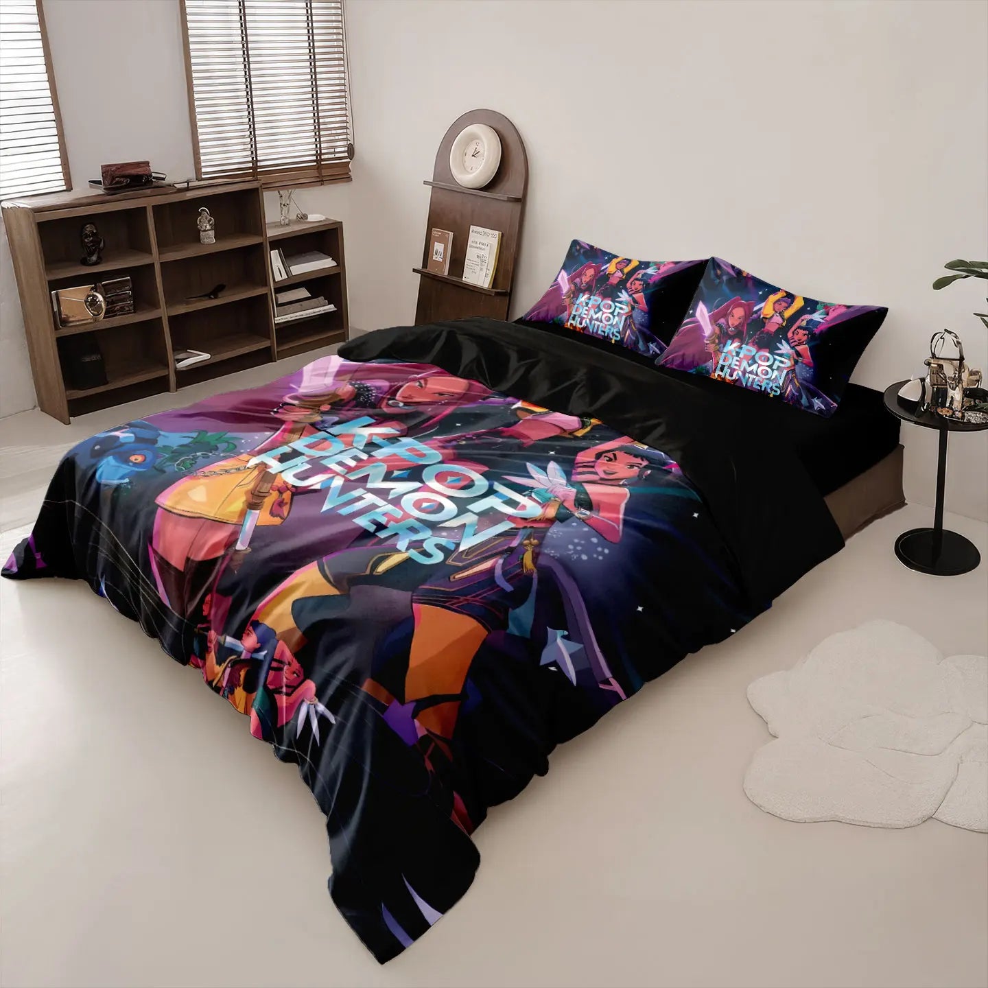 3-Piece K-Pop Girl Group Printed Duvet Cover Set (No Insert) - Microfiber Polyester, Machine Washable, Multiple Sizes 1.0–2.8 m (3.3–9 ft)