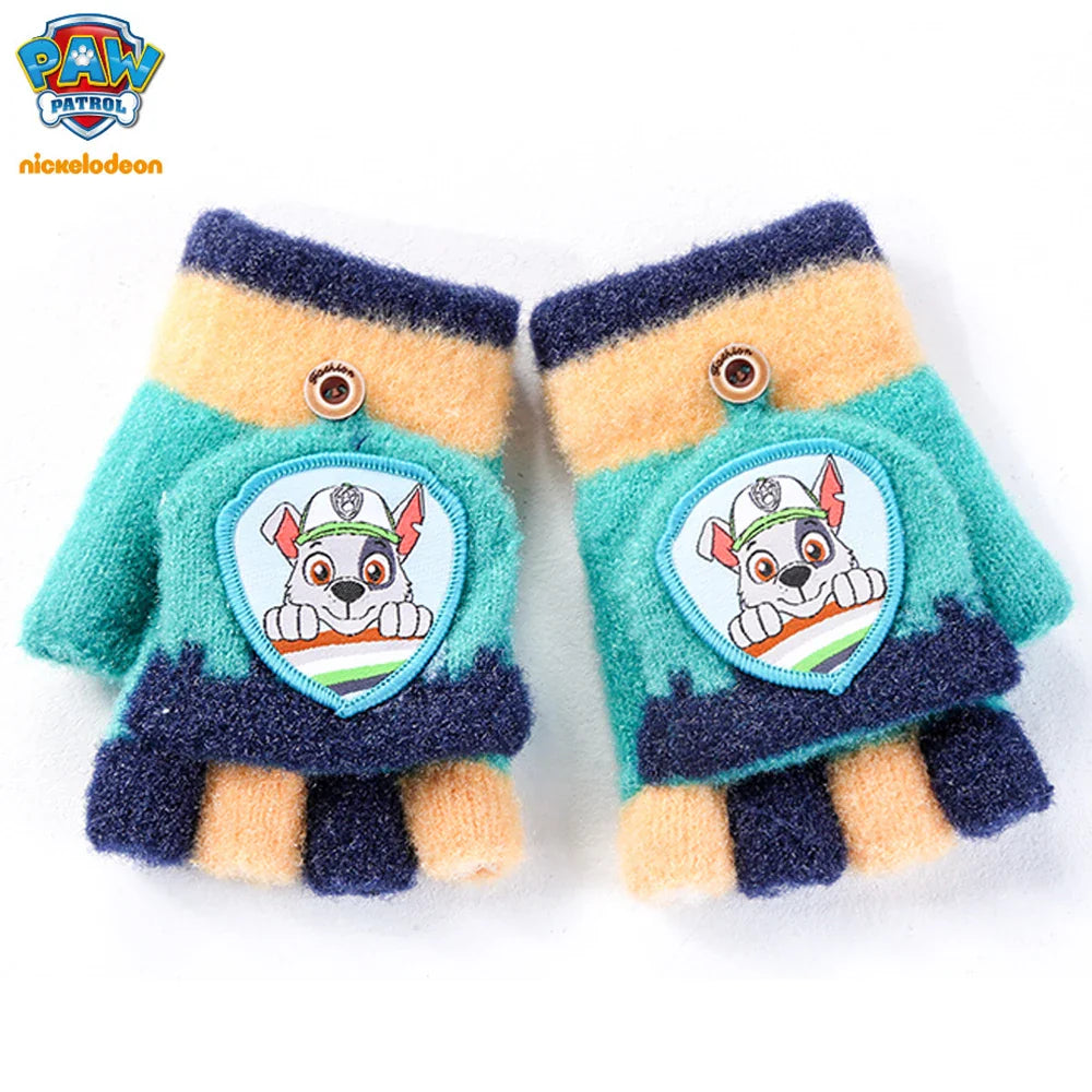Kids Winter Plush Cartoon Mittens - Warm Gloves for Children Ages 2–6