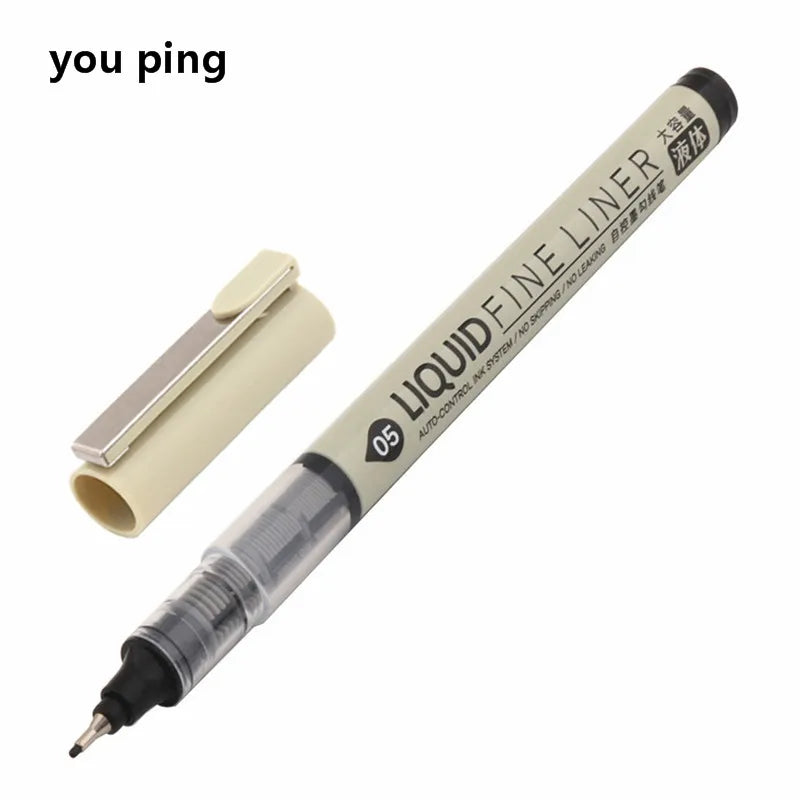 Big Capacity Waterproof Brush Pen Marker - Pigment Ink for Sketching, Comics & Calligraphy - Single
