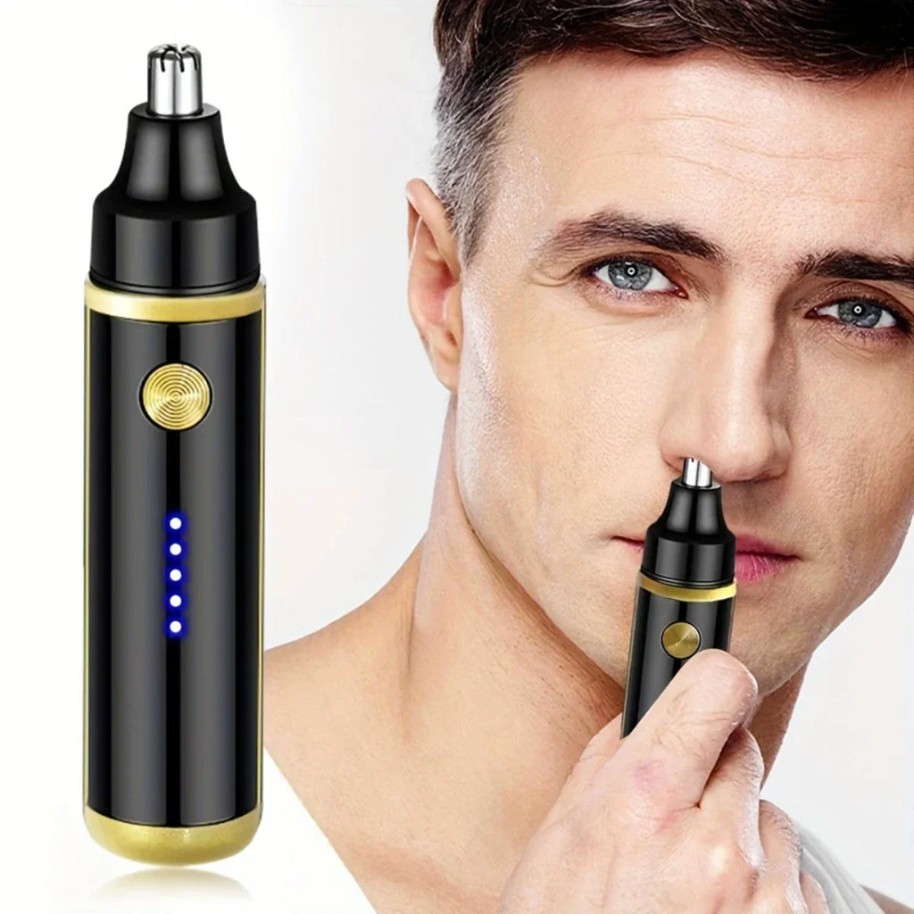 Rechargeable Electric Nose Hair Trimmer - Washable Automatic Painless Unisex Groomer