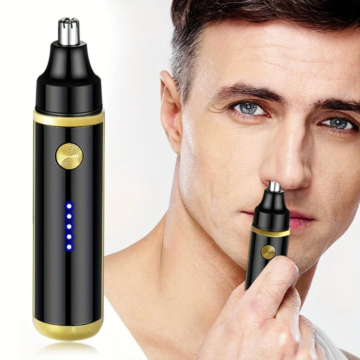 Rechargeable Electric Nose Hair Trimmer - Washable Automatic Painless Unisex Groomer