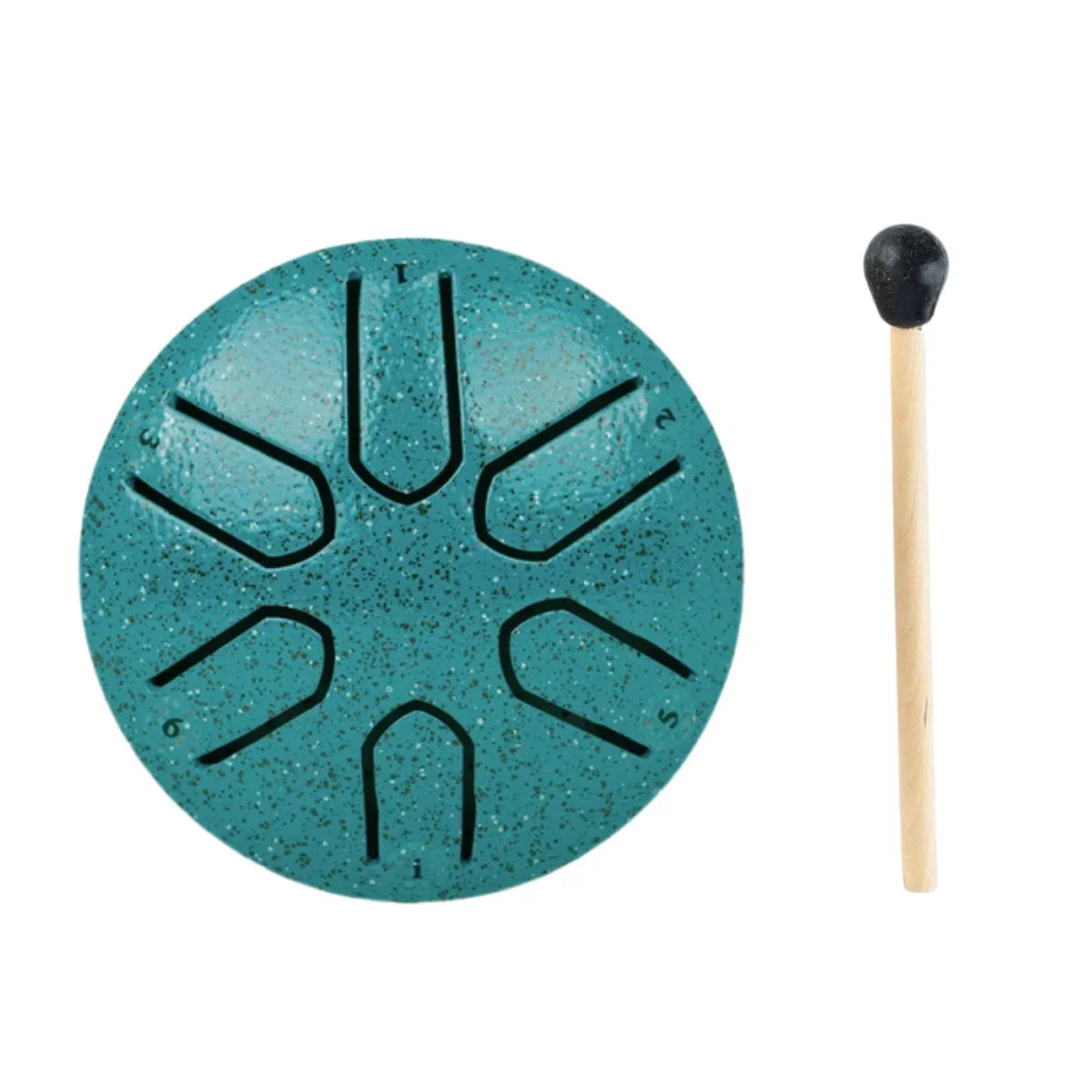3-Inch (7.6 cm) 6-Tone Steel Tongue Drum - Mini Handpan with Drumstick, Beginner-Friendly Percussion Set