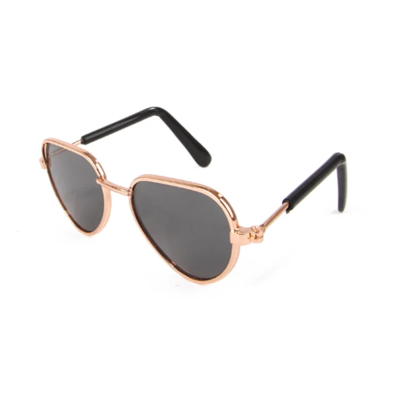 Non-Slip Pet Sunglasses for Cats and Small Dogs, Cute Cat Glasses Cosplay Photo Props