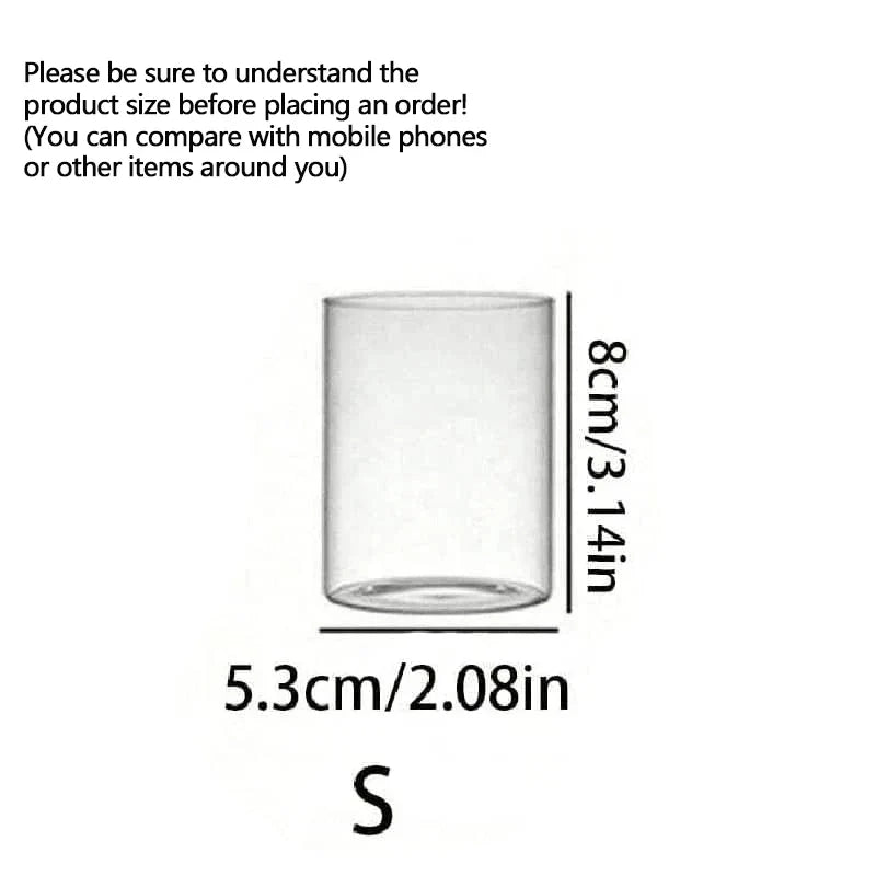 Clear Cylinder Borosilicate Glass Candle Holder Pillar Vase for Wedding & Party Centerpieces (Candles Not Included)