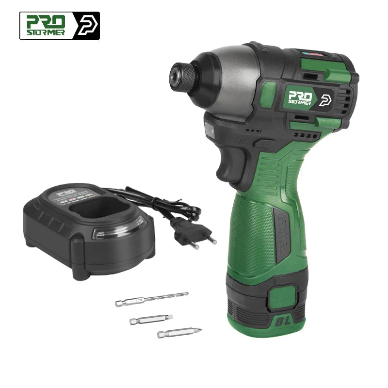 140 Nm Brushless Cordless Electric Screwdriver Drill 17V 1500mAh Rechargeable 1/4 in (6.35 mm) Hex Chuck