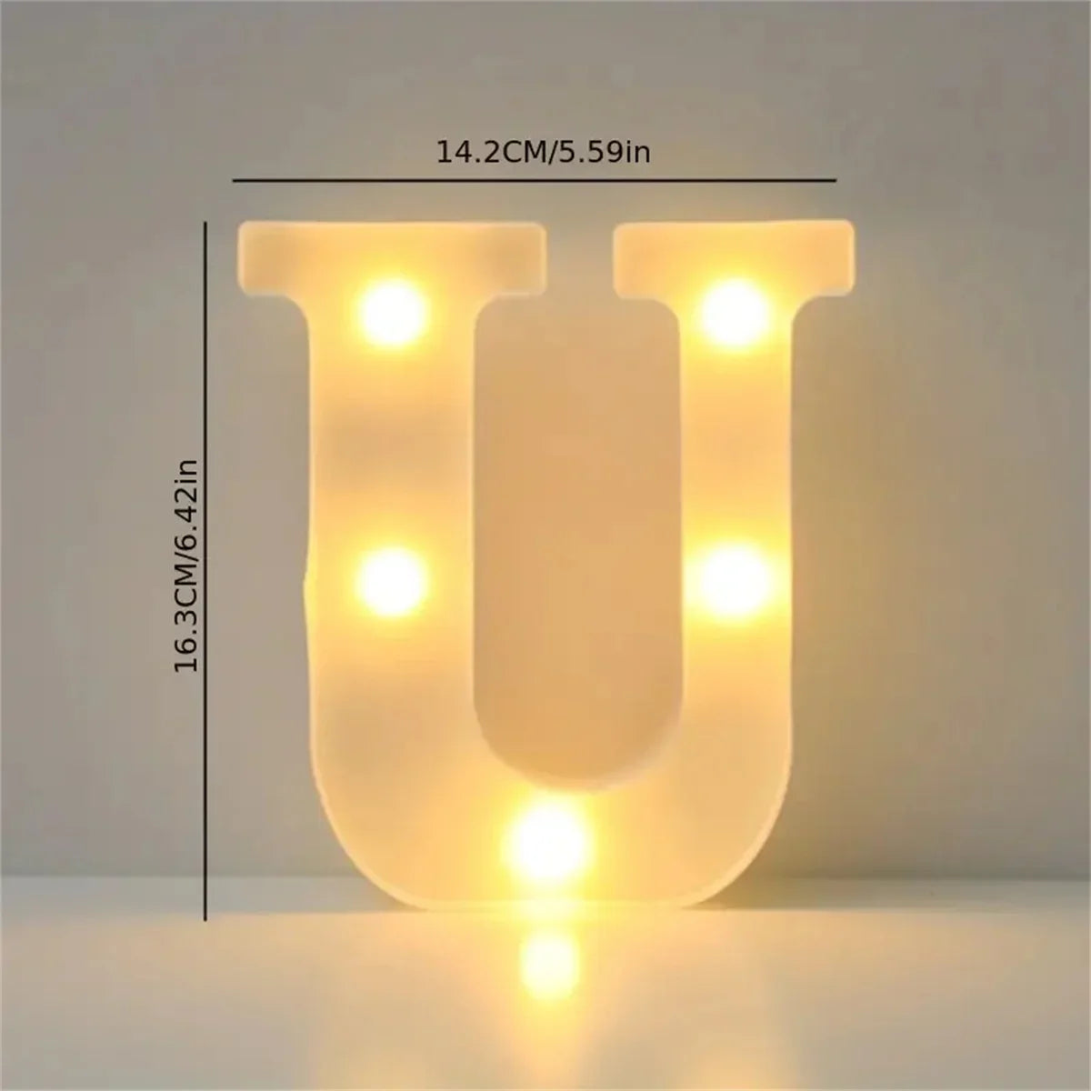 16cm (6.3 in) LED Marquee Letter & Number Light - Battery-Operated Night Lamp for Home, Wedding, Bar & Party Decor