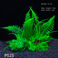 Artificial Aquarium Plants – Plastic Underwater Green Shrubs with Resin Base, Fish Tank Decoration