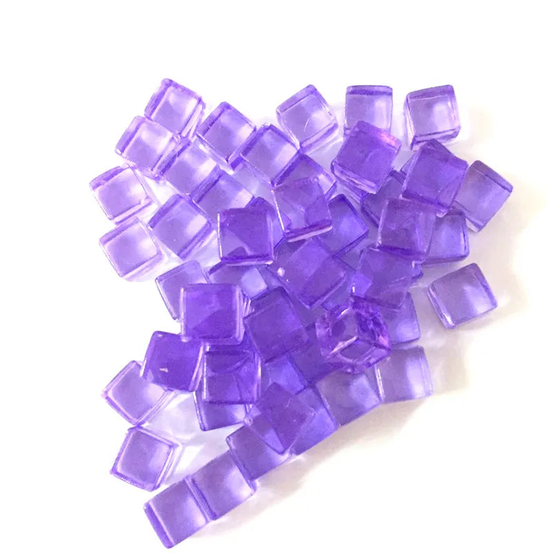 50-Pack 8mm Acrylic Cube Dice (0.31in) – 25 Translucent Colors Clear Game Pieces for Board Games & Crafts