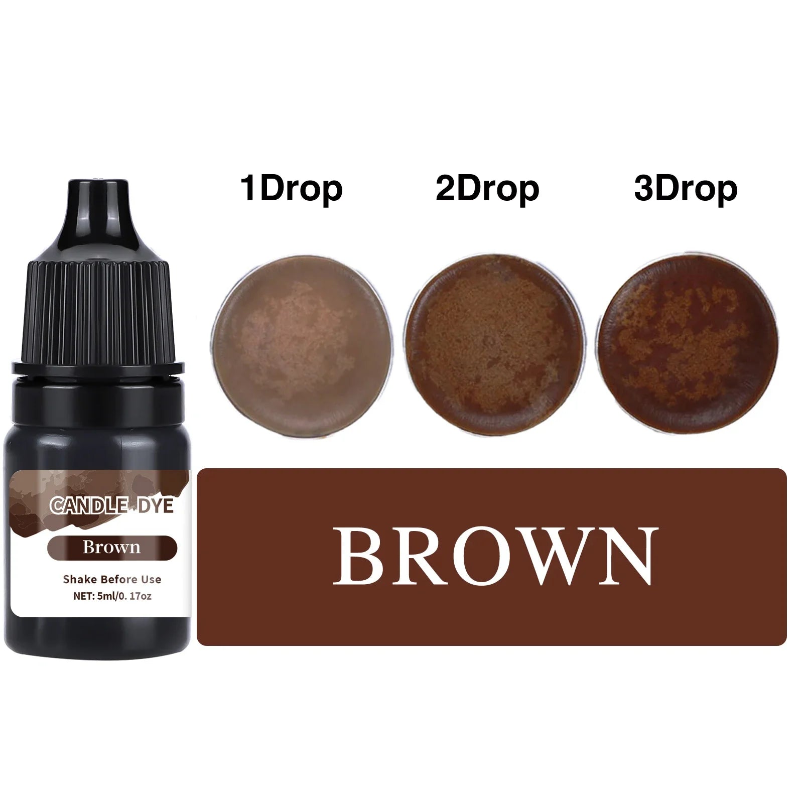 5ml (0.17 fl oz) Candle Dye Liquid Colorant – Non-Toxic High-Concentration Pigment for Soy Wax, Soap & Candle Making