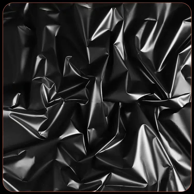 Black Waterproof PVC Bed Sheet – Oil-Resistant Thick Mattress Protector Fits 1.2 / 1.5 / 1.8 / 2.0 m Beds (220×130 / 220×160 / 220×200 cm | 86.6×51.2 / 86.6×63.0 / 86.6×78.7 in)