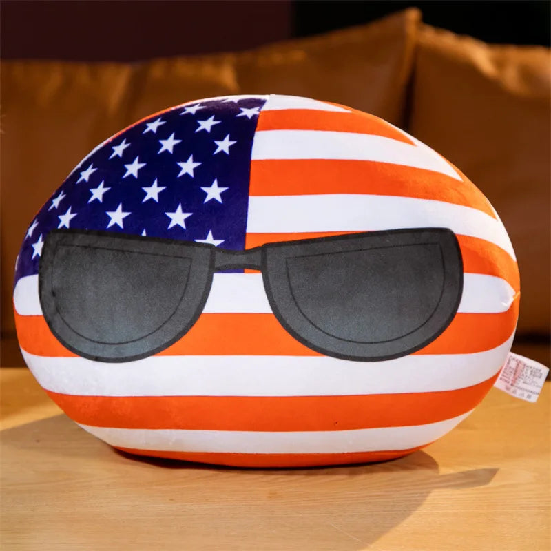 Polandball Countryball Plush Keychain 10 cm (3.9 in) 70 Designs Country Ball Pendant Stuffed Toy for Kids