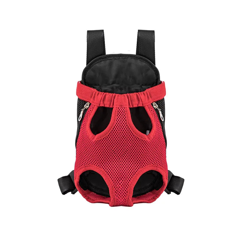Breathable Double-Shoulder Pet Carrier Backpack — Portable Mesh Front/Back Travel Carrier for Small Dogs & Cats