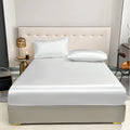 Waterproof Fitted Mattress Sheet with Elastic Band – Anti-Slip Polyester, Fits 20–30 cm (8–12 in) Mattresses, Multiple Sizes, Black/Gold/White
