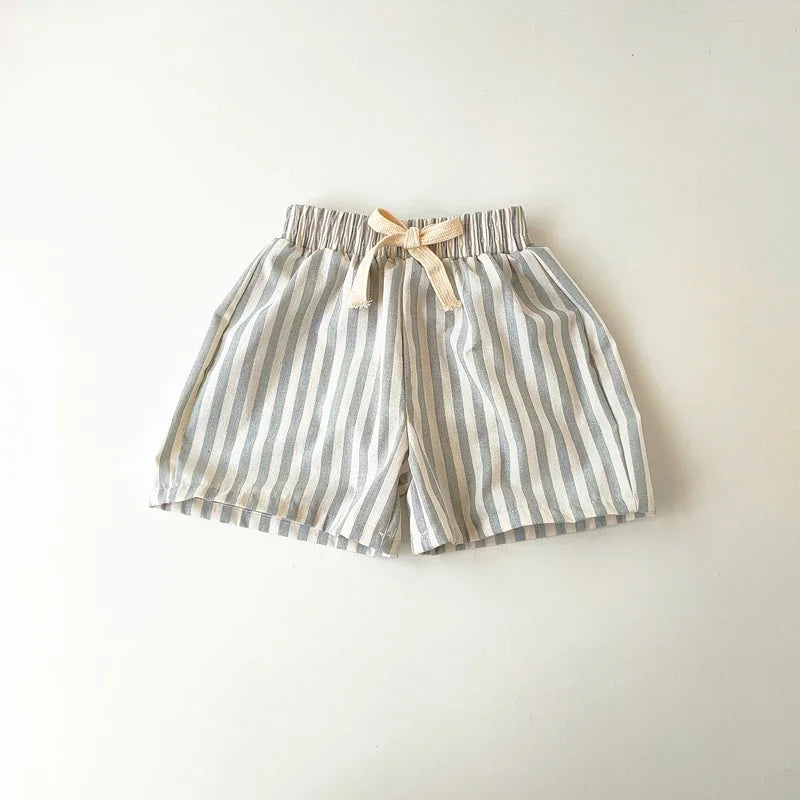 Kids Striped Linen-Cotton Harem Pants – Boys & Girls, Ages 4-6