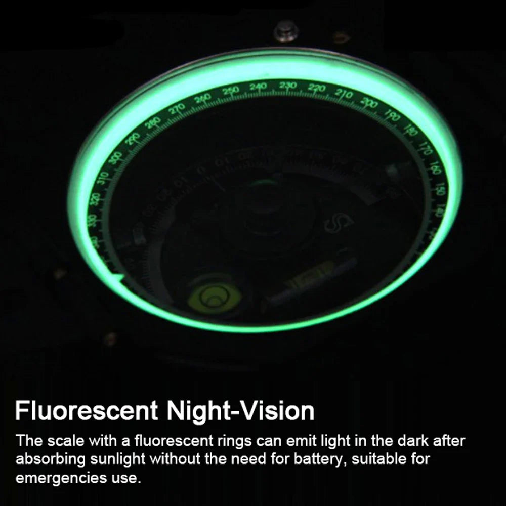 High-Accuracy Geological Field Compass with Inclinometer for Orienteering & Survival