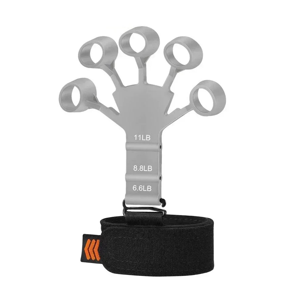 Silicone Finger Exerciser Hand Strengthener 6 Resistance Levels for Grip, Arthritis, Rehab, Climbing, Guitar