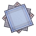 6-Pack Pure Cotton Plaid Handkerchiefs 15.7 x 15.7 in (40 x 40 cm) Absorbent Unisex Sweat-Wiping Cloths for Wedding Favors, Table Mats & Outdoor Use