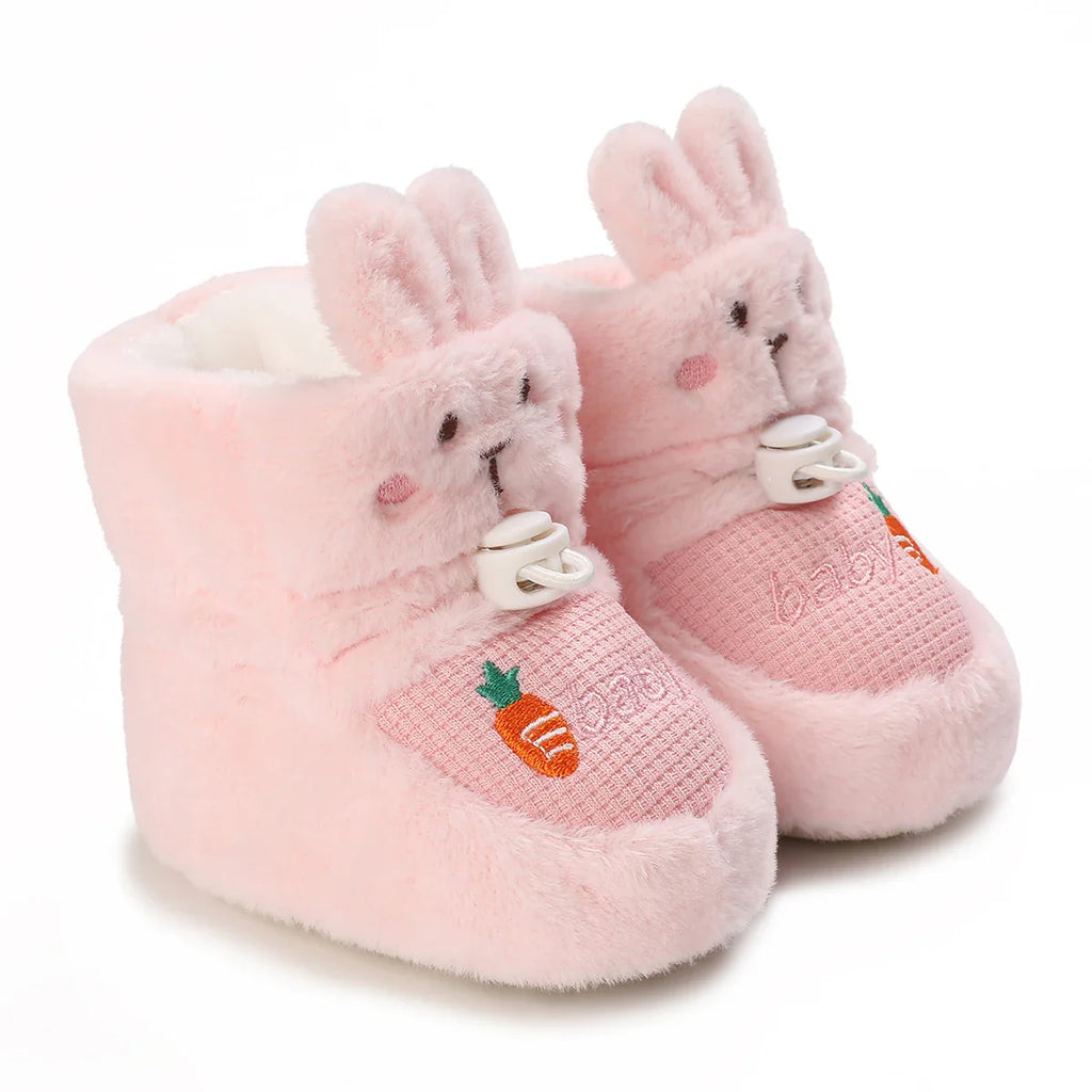 Winter Baby Boots Cartoon Soft-Sole Anti-Slip Warm Toddler Walking Booties for Boys & Girls