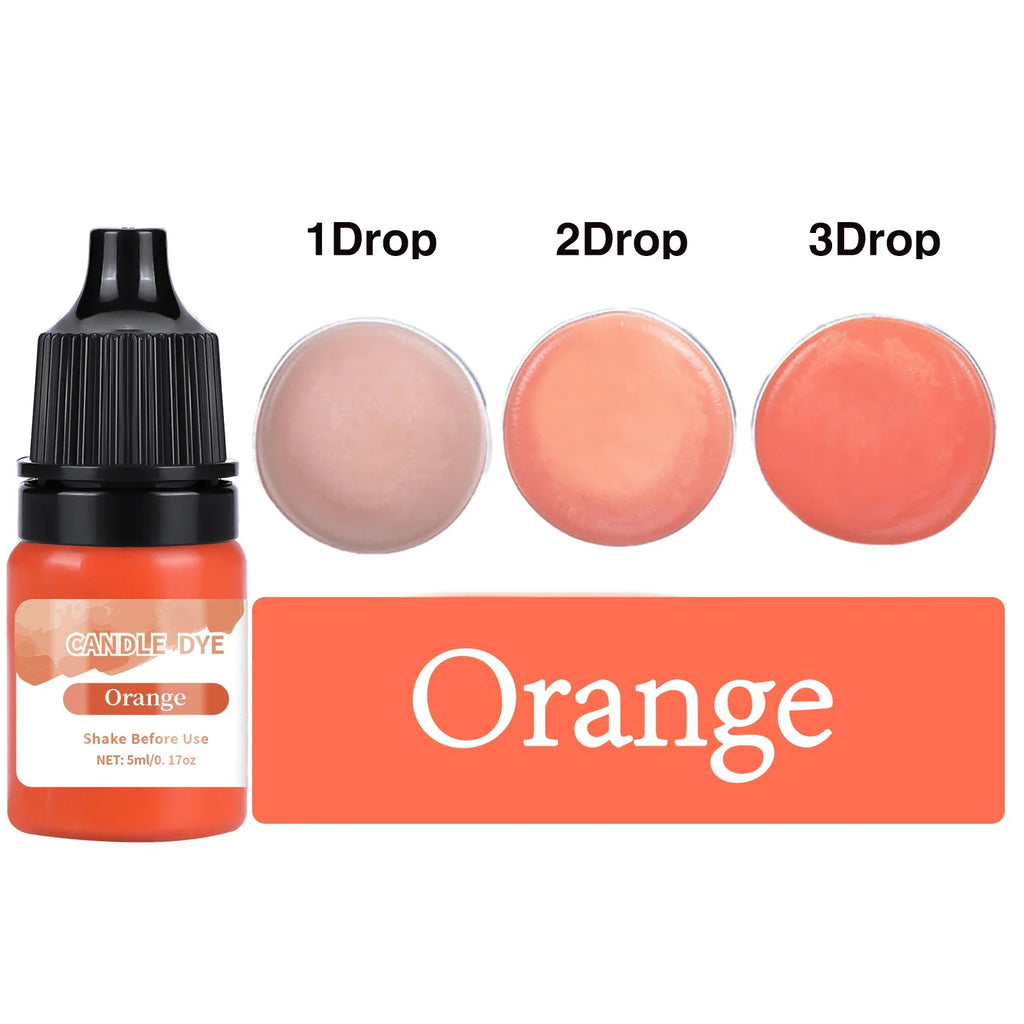 5ml (0.17 fl oz) Candle Dye Liquid Colorant – Non-Toxic High-Concentration Pigment for Soy Wax, Soap & Candle Making