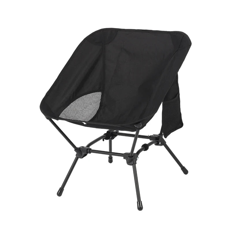 Square Frame Beach & Fishing Stool - Four-Corner Folding Moon Chair, Lightweight Iron Tube Camping Seat
