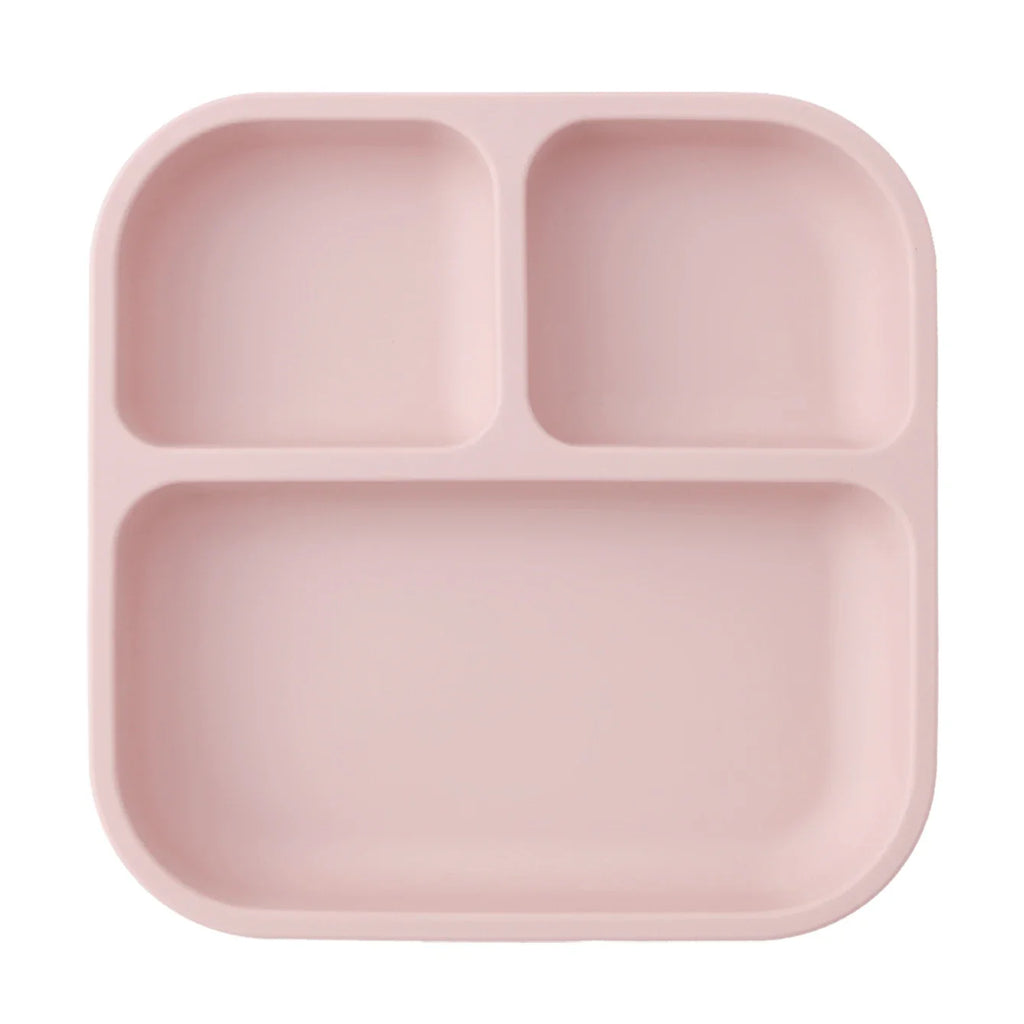 BPA-Free Silicone Suction Divided Baby Plate, Leakproof Toddler Meal Tray, Easy-Clean Kids Dinnerware