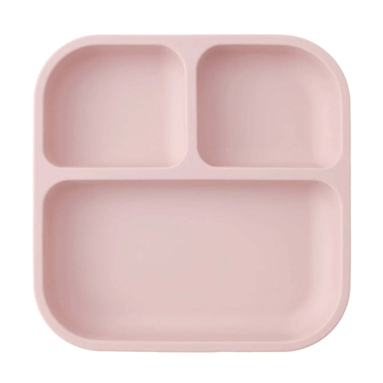 BPA-Free Silicone Suction Divided Baby Plate, Leakproof Toddler Meal Tray, Easy-Clean Kids Dinnerware