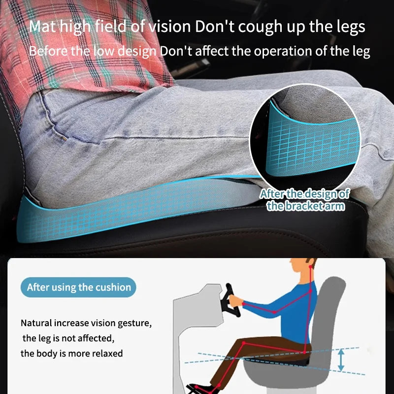 Memory Foam Seat & Back Cushion - Square Removable Washable Polyester Cover