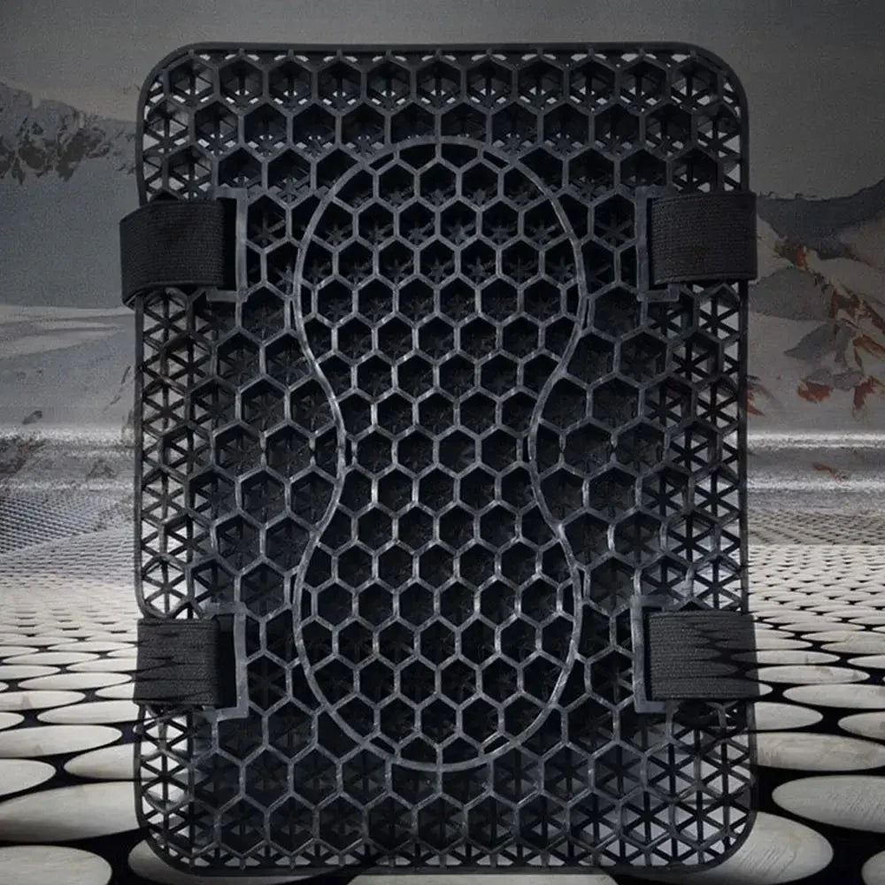 Universal Gel Honeycomb Motorcycle Seat Cushion – Pressure Relief Anti-Slip Comfort Pad (21 x 28 x 3 cm | 8.3 x 11.0 x 1.2 in)